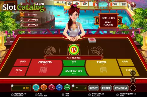Скрин2. Dragon Tiger (Gameplay) слот