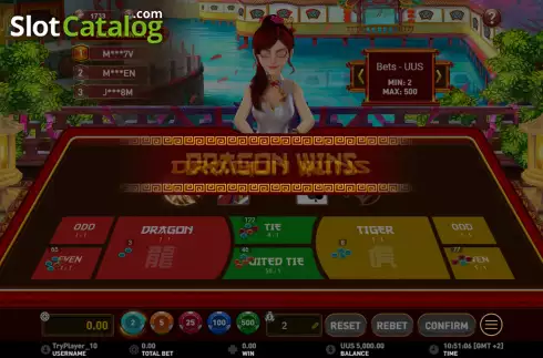 Скрин3. Dragon Tiger (Gameplay) слот