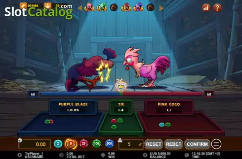 Скрин3. Rooster Fight слот