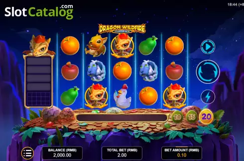 Скрин2. Dragon Wildfire: Cluster Win слот