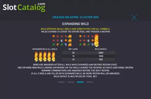 Скрин8. Dragon Wildfire: Cluster Win слот