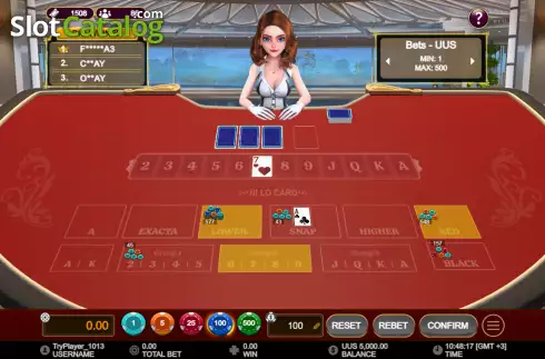 Скрин4. Hi Lo Card слот