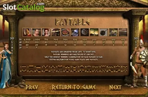 Скрин9. Roman Empire (GamePlay) слот