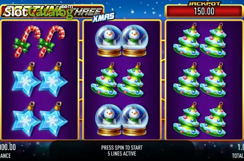 Скрин2. Fortune Three Xmas слот