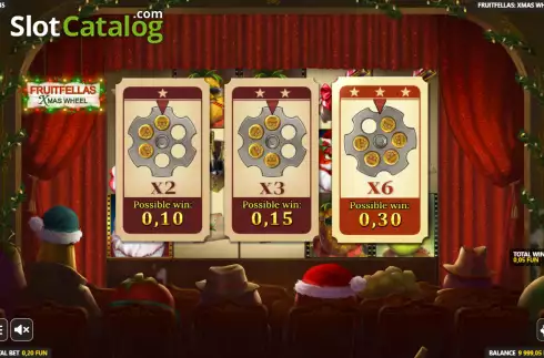 Скрин4. Fruitfellas Xmas Wheel слот