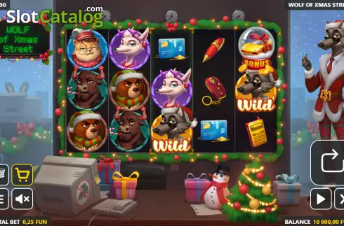 Скрин2. Wolf of Xmas Street слот