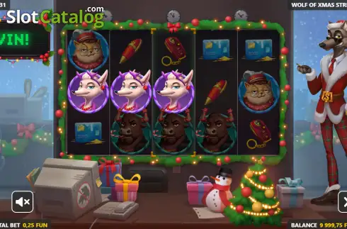 Скрин3. Wolf of Xmas Street слот