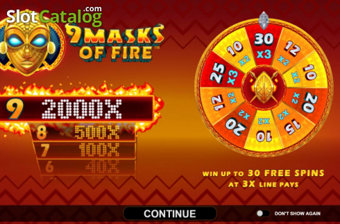 Скрин2. 9 Masks Of Fire слот
