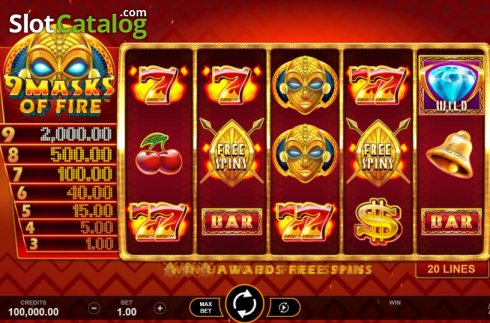 Скрин3. 9 Masks Of Fire слот