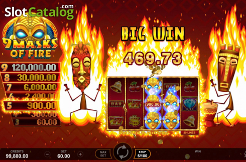 Скрин5. 9 Masks Of Fire слот