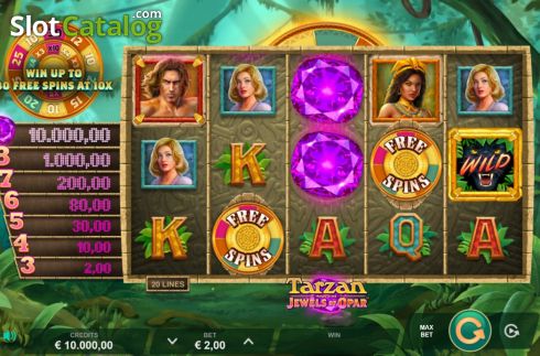 Скрин2. Tarzan and the Jewels of Opar слот