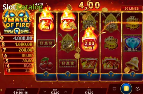 Скрин4. 9 Masks of Fire HyperSpins слот
