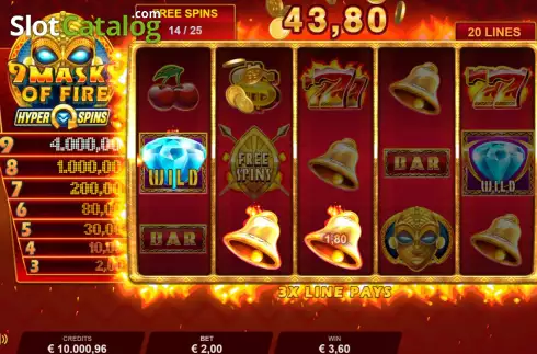 Скрин8. 9 Masks of Fire HyperSpins слот
