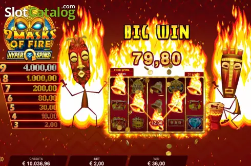 Скрин9. 9 Masks of Fire HyperSpins слот