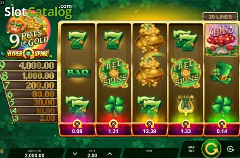 Скрин2. 9 Pots of Gold HyperSpins слот