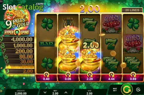 Скрин3. 9 Pots of Gold HyperSpins слот