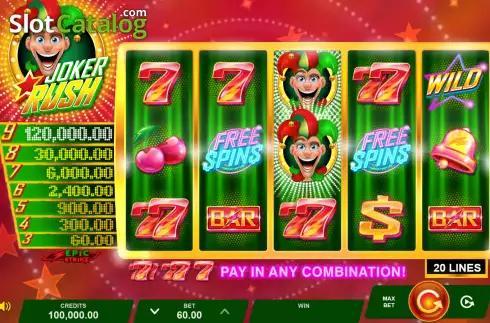 Скрин2. Joker Rush (Gameburger Studios) слот