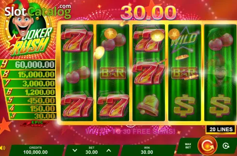 Скрин3. Joker Rush (Gameburger Studios) слот