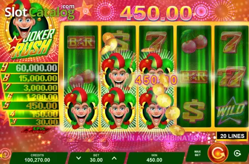 Скрин4. Joker Rush (Gameburger Studios) слот