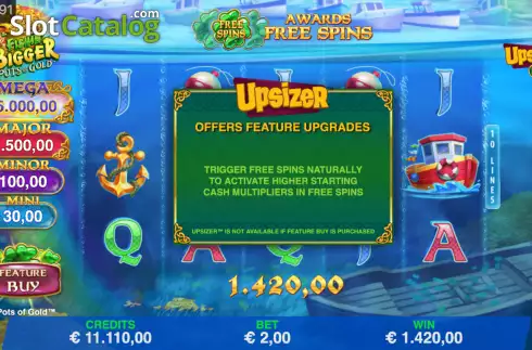 Скрин3. Fishin' BIGGER Pots Of Gold слот
