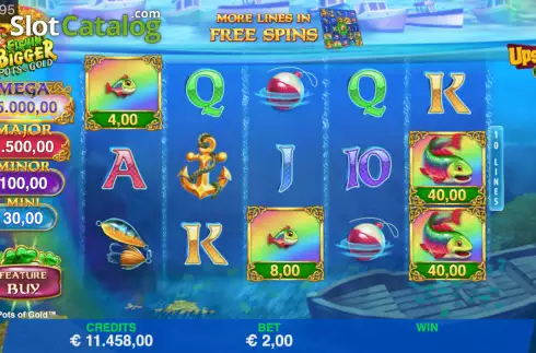 Скрин2. Fishin' BIGGER Pots Of Gold слот