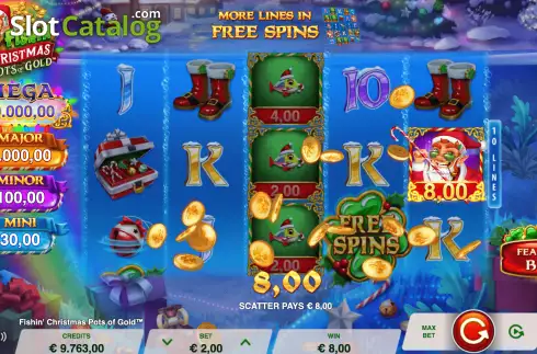 Скрин4. Fishin’ Christmas Pots Of Gold слот