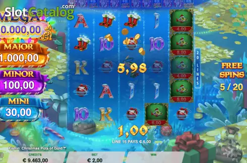 Скрин8. Fishin’ Christmas Pots Of Gold слот