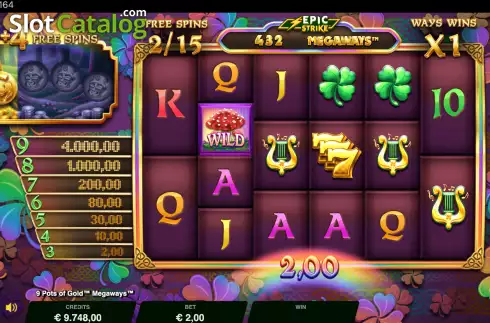 Скрин8. 9 Pots of Gold Megaways слот