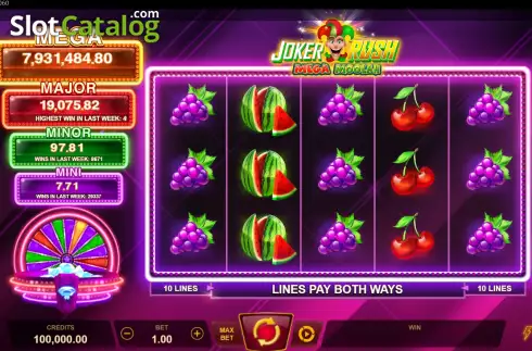 Скрин2. Joker Rush Mega Moolah слот
