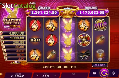 Скрин2. Playboy Fortunes King Millions слот
