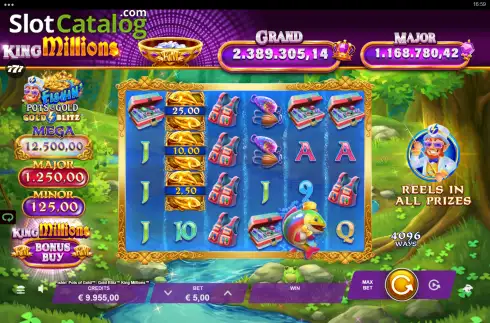 Скрин2. Fishin' Pots of Gold: Gold Blitz King Millions слот