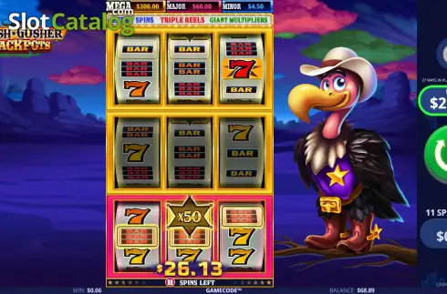 Скрин3. Cash Gusher Jackpots слот