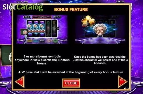Скрин5. Einstein Eureka Moments (Gameiom) слот