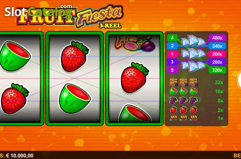 Скрин2. Fruit Fiesta 3 Reel слот
