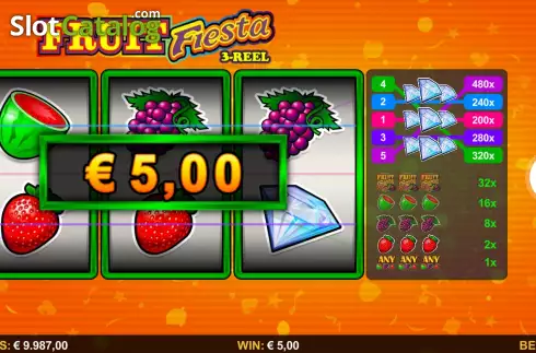 Скрин4. Fruit Fiesta 3 Reel слот