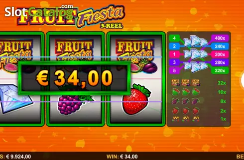 Скрин5. Fruit Fiesta 3 Reel слот