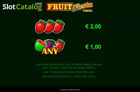 Скрин8. Fruit Fiesta 3 Reel слот