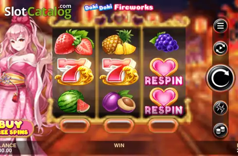 Скрин2. Doki Doki Fireworks слот