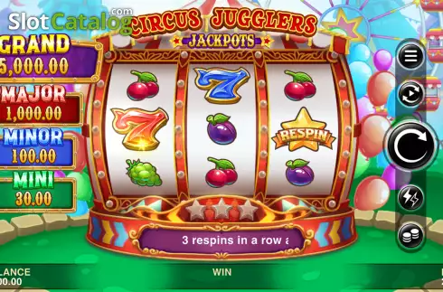 Скрин2. Circus Jugglers Jackpots слот