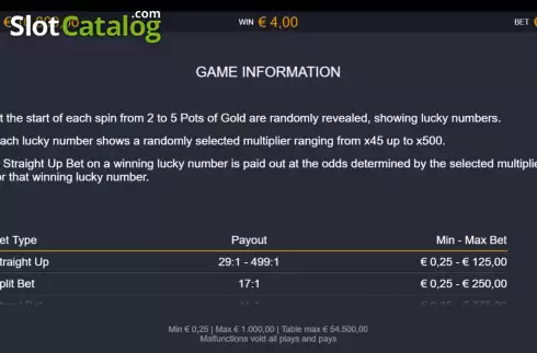 Скрин8. 9 Pots of Gold Roulette слот