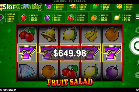Скрин5. Fruit Salad слот
