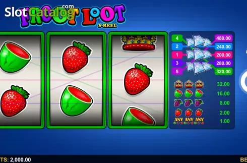 Скрин2. Froot Loot 3-Reel слот
