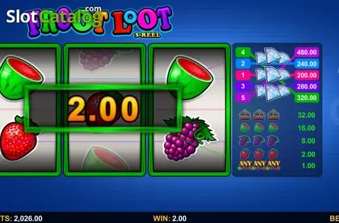 Скрин3. Froot Loot 3-Reel слот