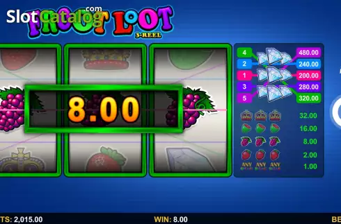 Скрин4. Froot Loot 3-Reel слот