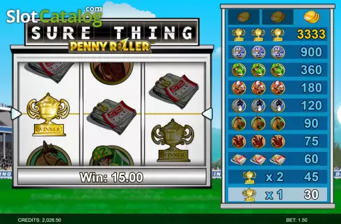 Скрин5. Sure Thing - Penny Roller слот