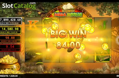 Скрин8. Book of Mega Moolah слот
