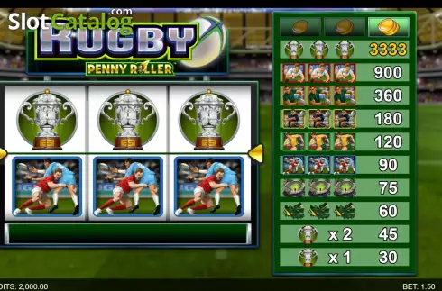Скрин2. Rugby Penny Roller слот