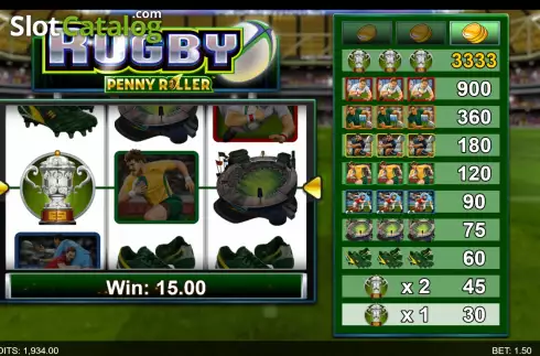 Скрин3. Rugby Penny Roller слот
