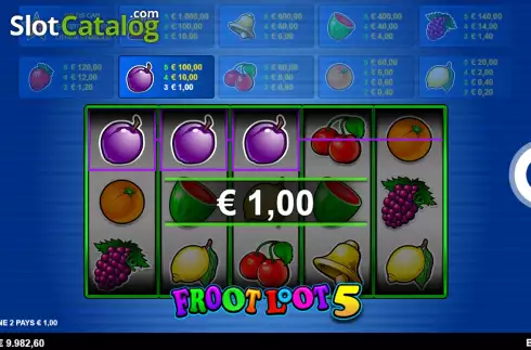 Скрин4. Froot Loot 5-Line слот