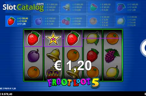 Скрин5. Froot Loot 5-Line слот